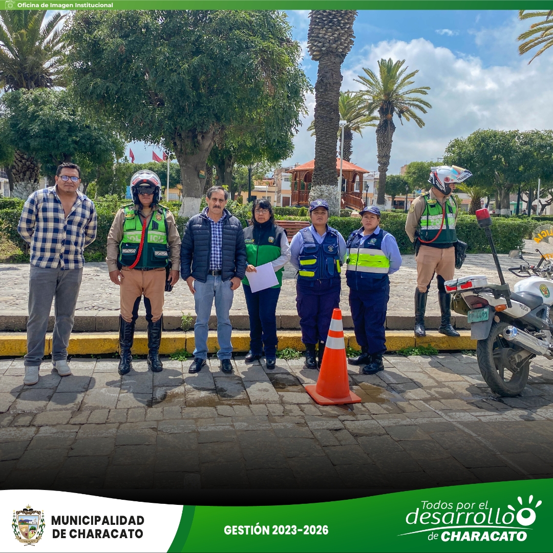 COMUNA DE CHARACATO Y PNP JUNTOS POR UN DISTRITO MAS ORDENADO Y SEGURO